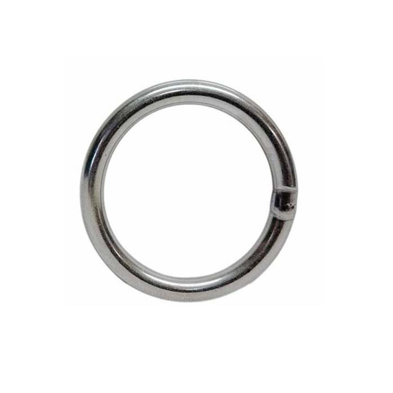 400Lb WLL Marine Mil Spec Stainless Steel Round Ring Link Connect 1/4" x 1-9/16"