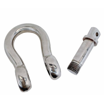 Stainless Steel T316 5/8" Screw Pin Anchor Shackle 4,000 Lbs WLL, Forged Loaded Rate