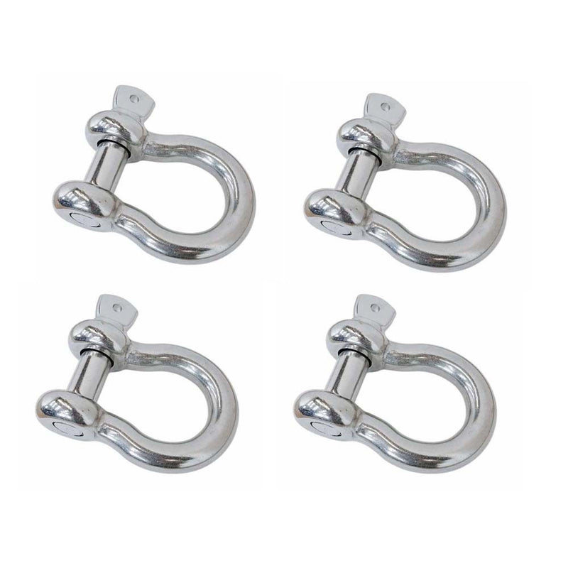 4 Pcs Stainless Steel T316 5/8" Screw Pin Anchor Shackle 4,000 Lbs WLL