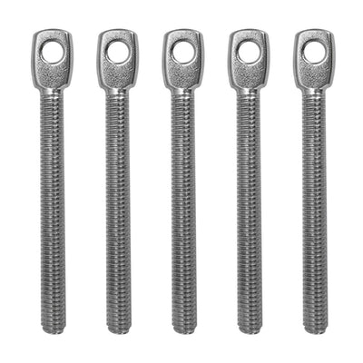 Marine Grade 5 Pc Set Stainless Steel T316 Threaded Eye Tab Bolt