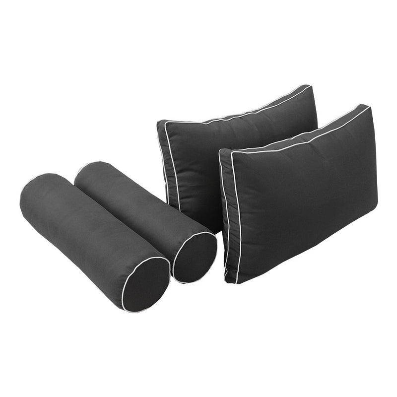 Model-2 FULL SIZE Bolster & Back Pillow Cushion Outdoor SLIP COVER ONLY