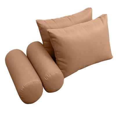 Model-2 FULL SIZE Bolster & Back Pillow Cushion Outdoor SLIP COVER ONLY