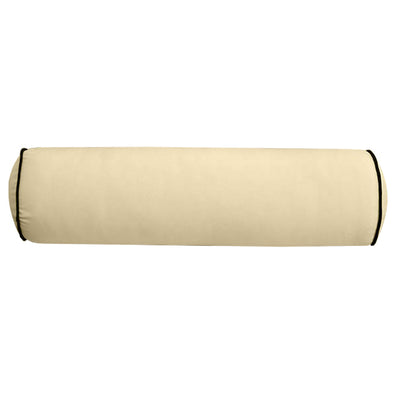 Medium Size 24" x 6" Outdoor Bolster Pillow Insert and Cover