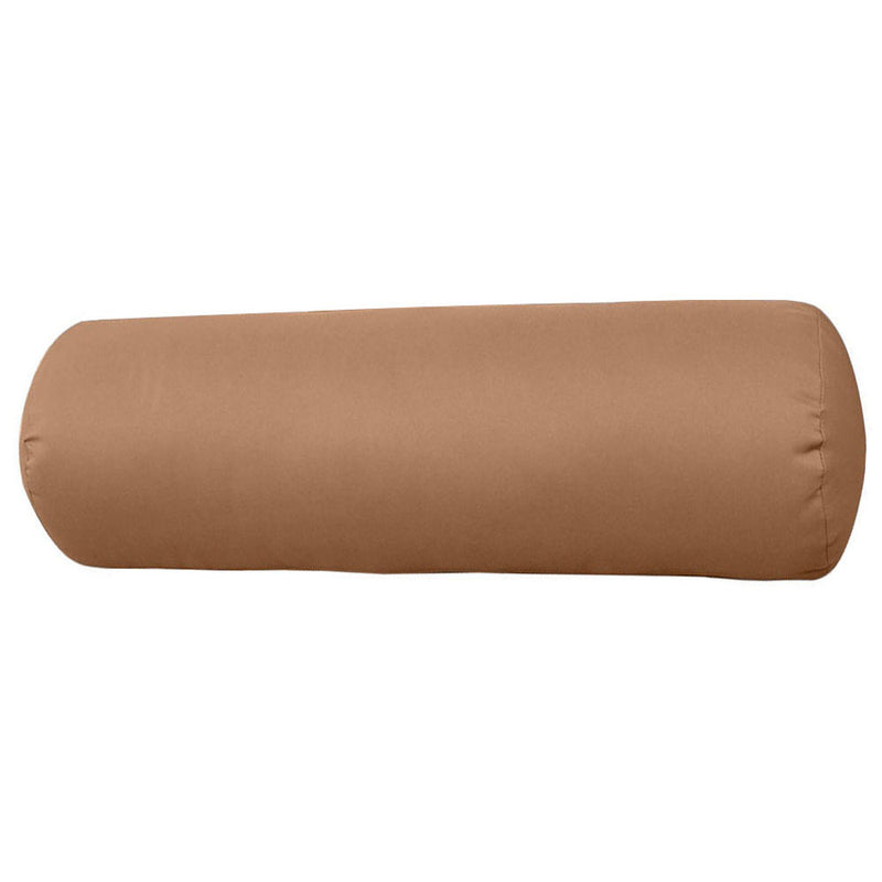 Small Size 23" x 6" Outdoor Bolster Pillow Insert and Cover