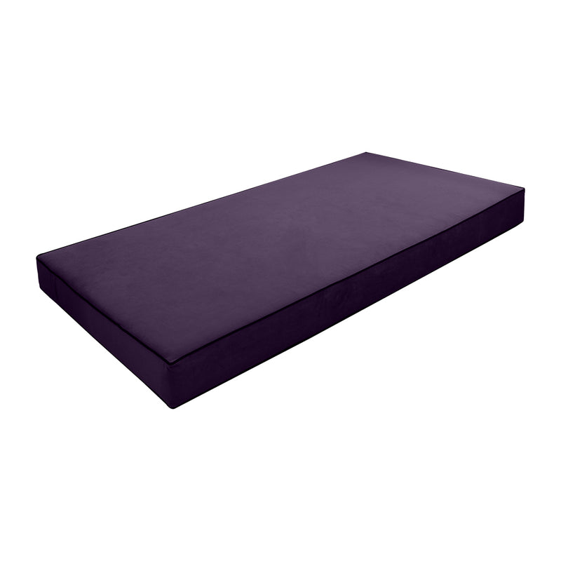 Model V6 - Velvet Indoor Daybed Mattress Bolster Pillow |COVERS ONLY|