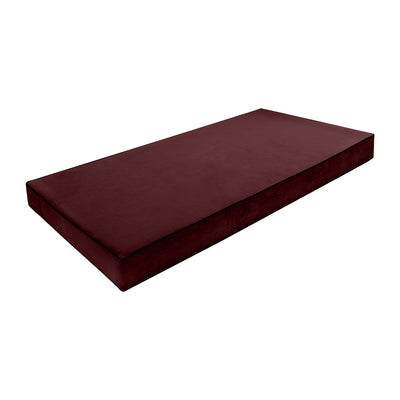 Model V6 - Velvet Indoor Daybed Mattress Bolster Pillow |COVERS ONLY|