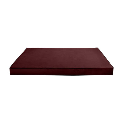 Model V6 - Velvet Indoor Daybed Mattress Bolster Pillow |COVERS ONLY|