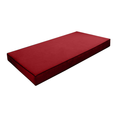 Model V6 - Velvet Indoor Daybed Mattress Bolster Pillow |COVERS ONLY|