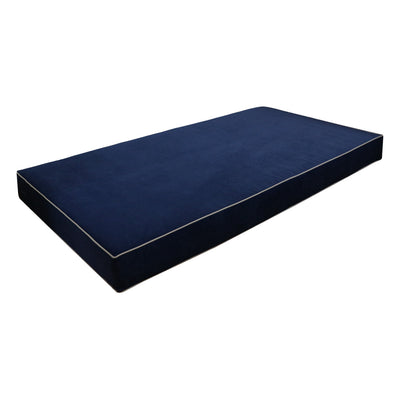 Model V6 - Velvet Indoor Daybed Mattress Bolster Pillow |COVERS ONLY|