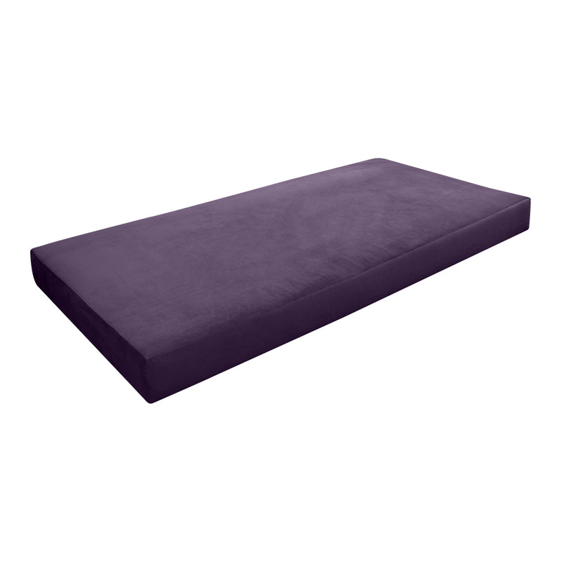 Model V6 - Velvet Indoor Daybed Mattress Bolster Pillow |COVERS ONLY|