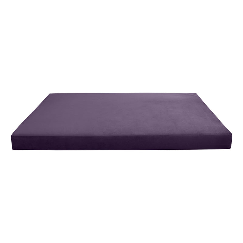 Model V2 - Velvet Indoor Daybed Mattress Bolster Pillow Backrest Cushion |COVERS ONLY|