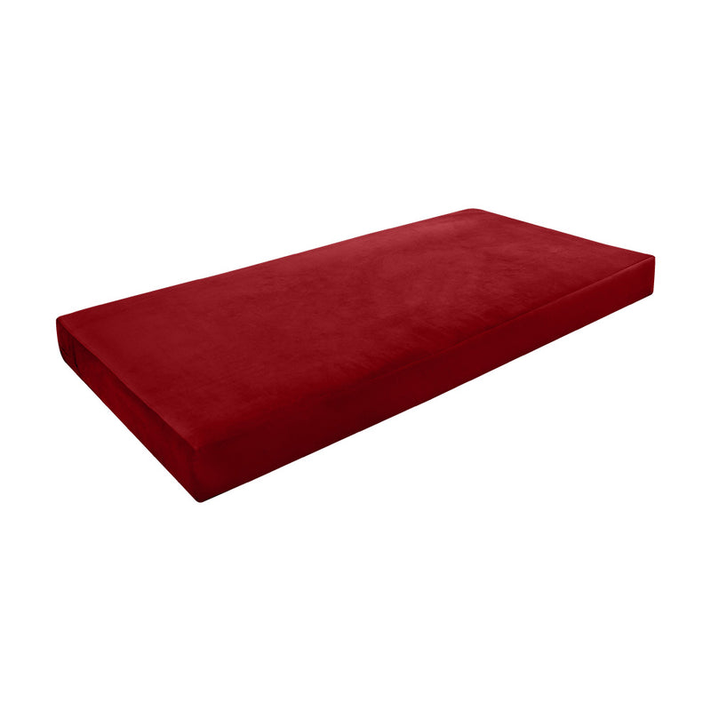 Model V6 - Velvet Indoor Daybed Mattress Bolster Pillow |COVERS ONLY|