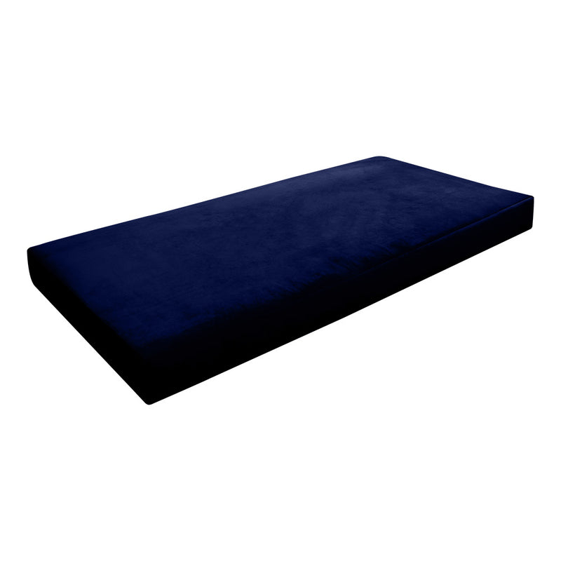 Model V6 - Velvet Indoor Daybed Mattress Bolster Pillow |COVERS ONLY|