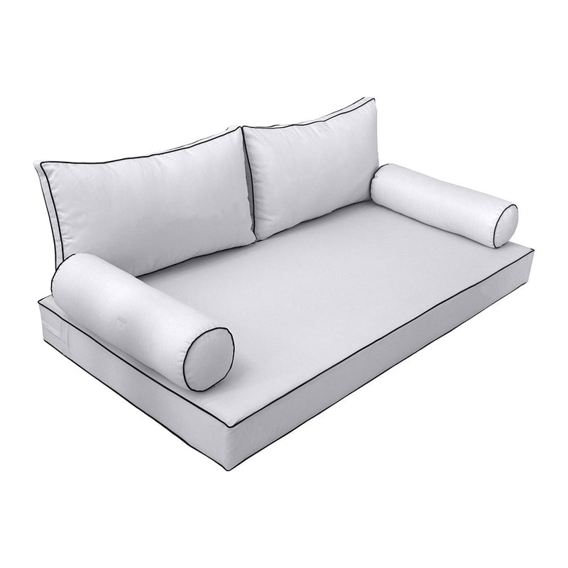 Model-2 Twin Size (75" x 39" x 6") Outdoor Daybed Mattress Bolster Backrest Cushion Pillow |COVERS ONLY|