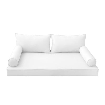 Model-2 Twin-XL Size (80" x 39" x 6") Outdoor Daybed Mattress Bolster Backrest Cushion Pillow |COVERS ONLY|