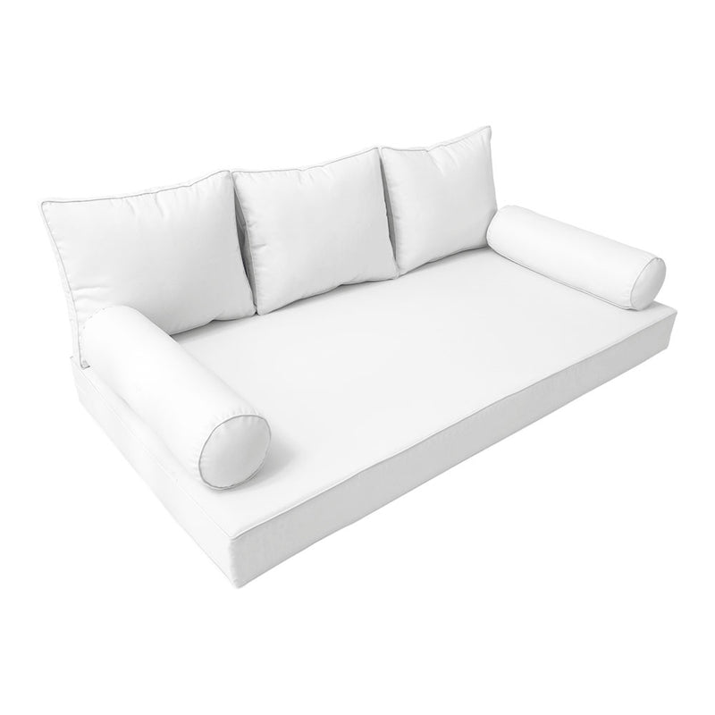 Model-3 Twin Size (75" x 39" x 6") Outdoor Daybed Mattress Bolster Backrest Cushion Pillow |COVERS ONLY|