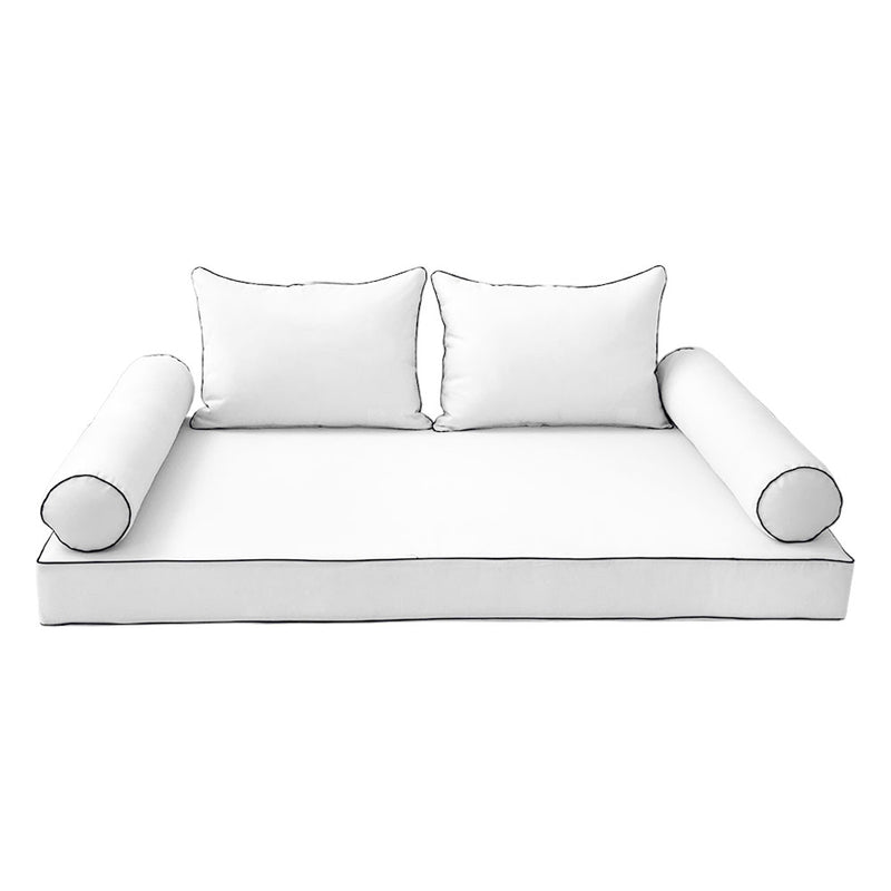 Model-4 Twin Size (75" x 39" x 6") Outdoor Daybed Mattress Bolster Backrest Cushion Pillow |COVERS ONLY |