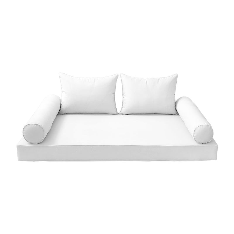 Model-4 Queen Size (80" x 60" x 6") Outdoor Daybed Mattress Bolster Backrest Cushion Pillow |COVERS ONLY|