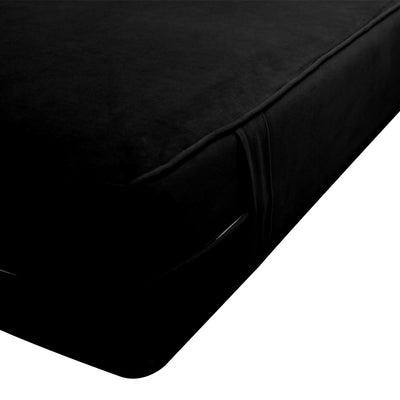 COVER ONLY Twin Same Pipe Trim Velvet Indoor Daybed Mattress Sheet 75"x39"x6"-AD374