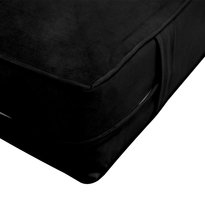 COVER ONLY Twin Same Pipe Trim Velvet Indoor Daybed Mattress Sheet 75"x39"x6"-AD374