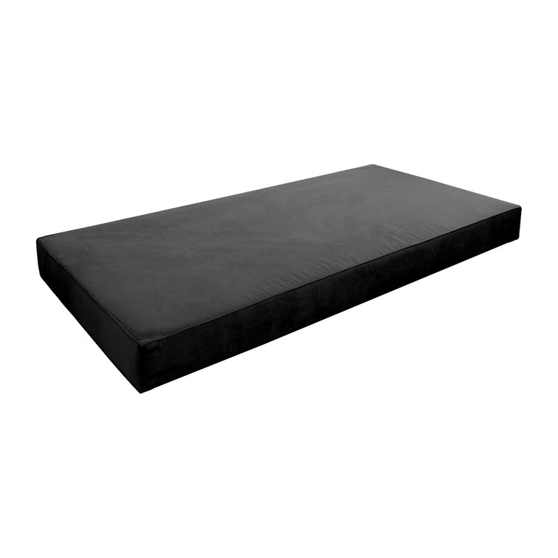 Model V6 - Velvet Indoor Daybed Mattress Bolster Pillow |COVERS ONLY|