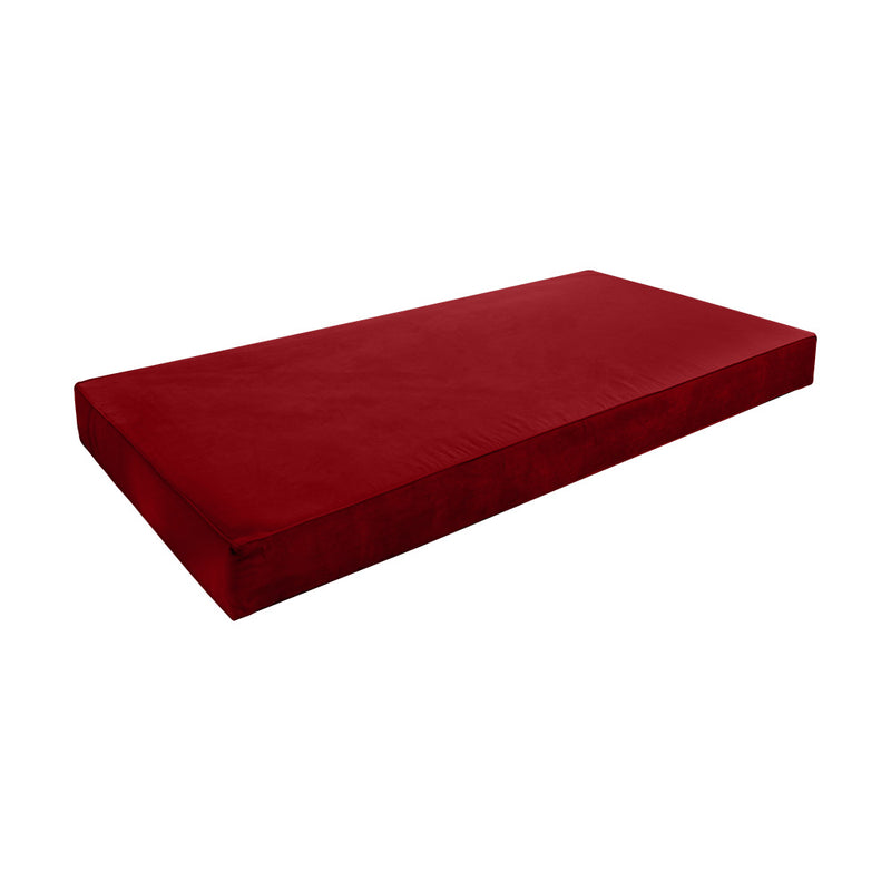 Model V6 - Velvet Indoor Daybed Mattress Bolster Pillow |COVERS ONLY|