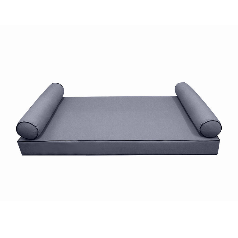 Model-5 Crib Size (52" x 28" x 6") Outdoor Daybed Mattress Bolster Backrest Cushion Pillow |COVERS ONLY|