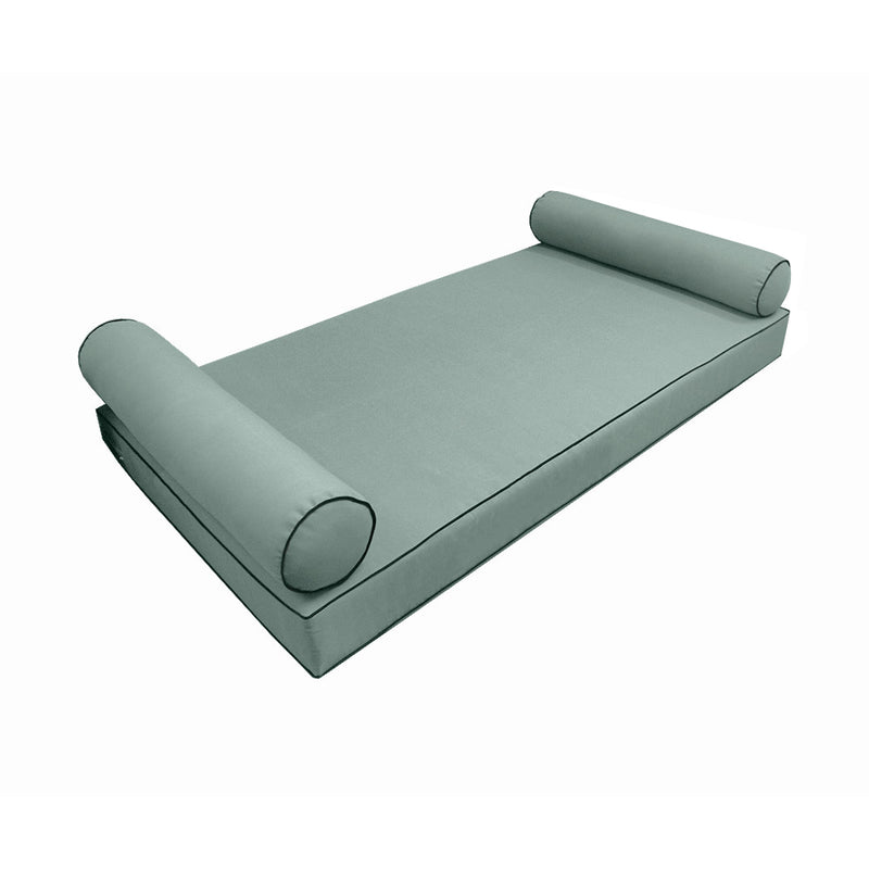 Model-5 Twin-XL Size (80" x 39" x 6") Outdoor Daybed Mattress Bolster Backrest Cushion Pillow |COVERS ONLY|