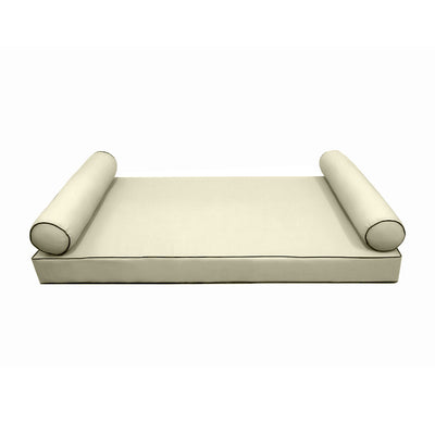 Model-5 Twin-XL Size (80" x 39" x 6") Outdoor Daybed Mattress Bolster Backrest Cushion Pillow |COVERS ONLY|