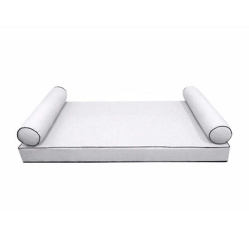 Model-5 Twin-XL Size (80" x 39" x 6") Outdoor Daybed Mattress Bolster Backrest Cushion Pillow |COVERS ONLY|