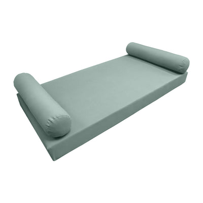 Model-5 Crib Size (52" x 28" x 6") Outdoor Daybed Mattress Bolster Backrest Cushion Pillow |COVERS ONLY|