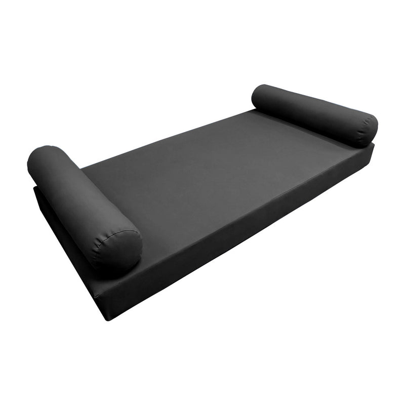 Model-5 Twin-XL Size (80" x 39" x 6") Outdoor Daybed Mattress Bolster Backrest Cushion Pillow |COVERS ONLY|