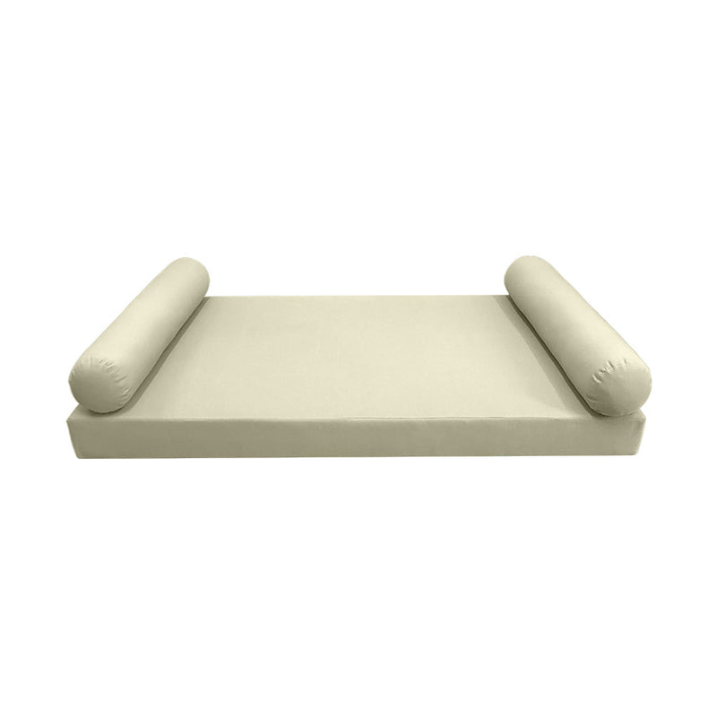 Model-5 Twin-XL Size (80" x 39" x 6") Outdoor Daybed Mattress Bolster Backrest Cushion Pillow |COVERS ONLY|