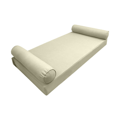 Model-5 Twin-XL Size (80" x 39" x 6") Outdoor Daybed Mattress Bolster Backrest Cushion Pillow |COVERS ONLY|