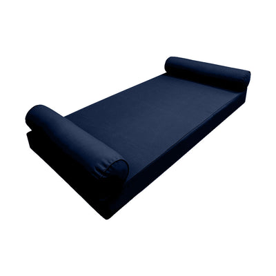 Model-5 Crib Size (52" x 28" x 6") Outdoor Daybed Mattress Bolster Backrest Cushion Pillow |COVERS ONLY|