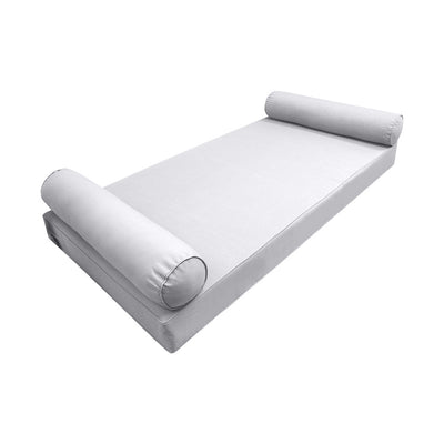 Model-5 Crib Size (52" x 28" x 6") Outdoor Daybed Mattress Bolster Backrest Cushion Pillow |COVERS ONLY|