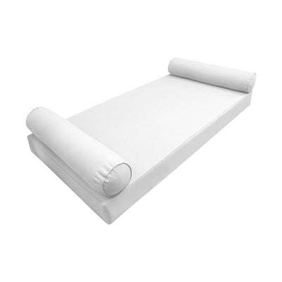 Model-5 Crib Size (52" x 28" x 6") Outdoor Daybed Mattress Bolster Backrest Cushion Pillow |COVERS ONLY|