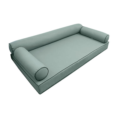 Model-6 Twin Size (75" x 39" x 6") Outdoor Daybed Mattress Bolster Backrest Cushion Pillow |COVERS ONLY|