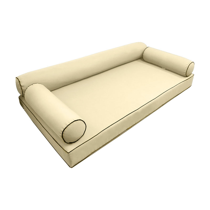 Model-6 Twin Size (75" x 39" x 6") Outdoor Daybed Mattress Bolster Backrest Cushion Pillow |COVERS ONLY|