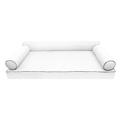 Model-6 Twin Size (75" x 39" x 6") Outdoor Daybed Mattress Bolster Backrest Cushion Pillow |COVERS ONLY|