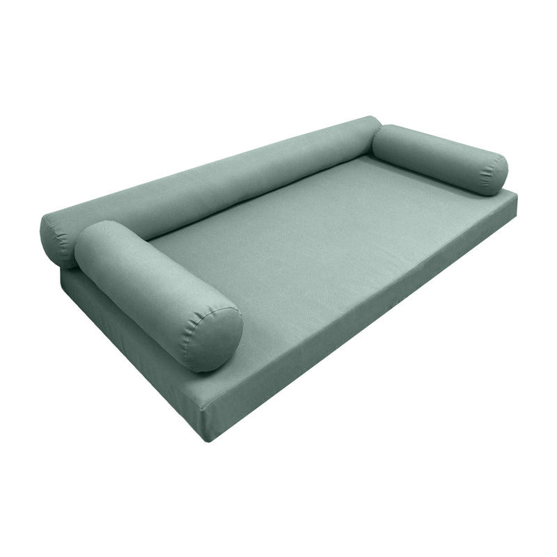 Model-6 Crib Size (52" x 28" x 6") Outdoor Daybed Mattress Bolster Backrest Cushion Pillow |COVERS ONLY|