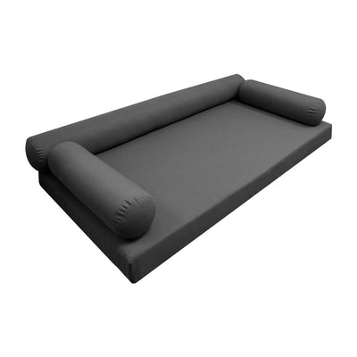 Model-6 Twin Size (75" x 39" x 6") Outdoor Daybed Mattress Bolster Backrest Cushion Pillow |COVERS ONLY|