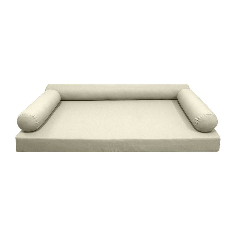 Model-6 Crib Size (52" x 28" x 6") Outdoor Daybed Mattress Bolster Backrest Cushion Pillow |COVERS ONLY|