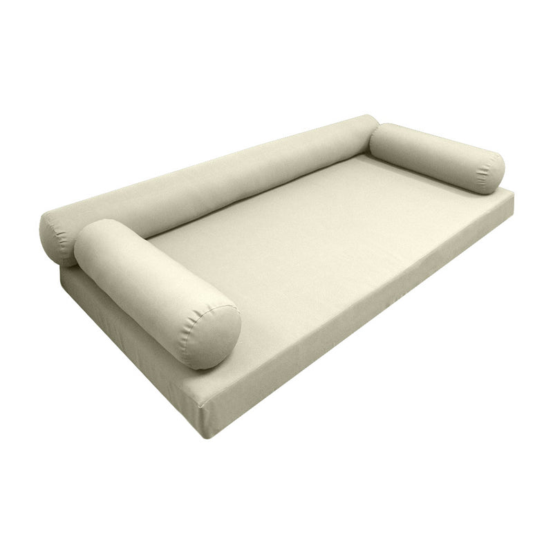 Model-6 Twin Size (75" x 39" x 6") Outdoor Daybed Mattress Bolster Backrest Cushion Pillow |COVERS ONLY|