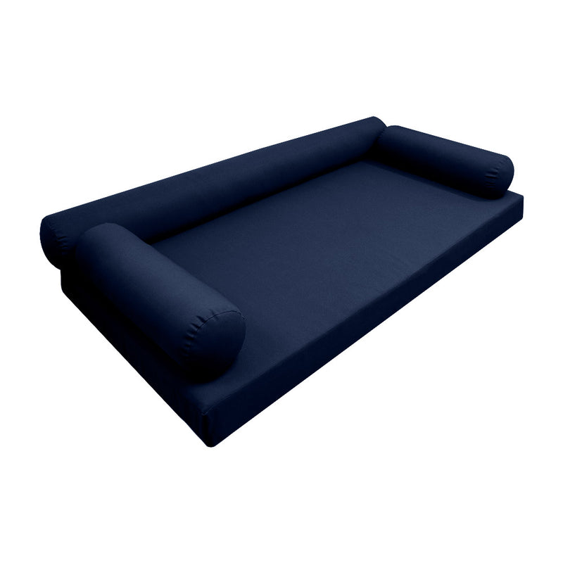 Model-6 Twin Size (75" x 39" x 6") Outdoor Daybed Mattress Bolster Backrest Cushion Pillow |COVERS ONLY|