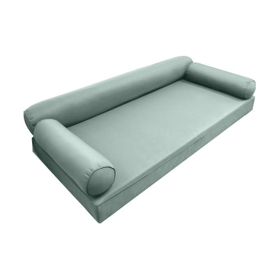 Model-6 Crib Size (52" x 28" x 6") Outdoor Daybed Mattress Bolster Backrest Cushion Pillow |COVERS ONLY|