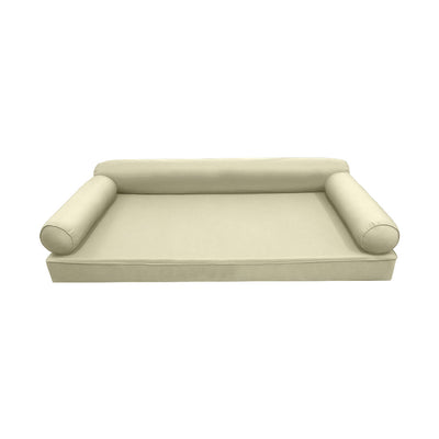 Model-6 Crib Size (52" x 28" x 6") Outdoor Daybed Mattress Bolster Backrest Cushion Pillow |COVERS ONLY|