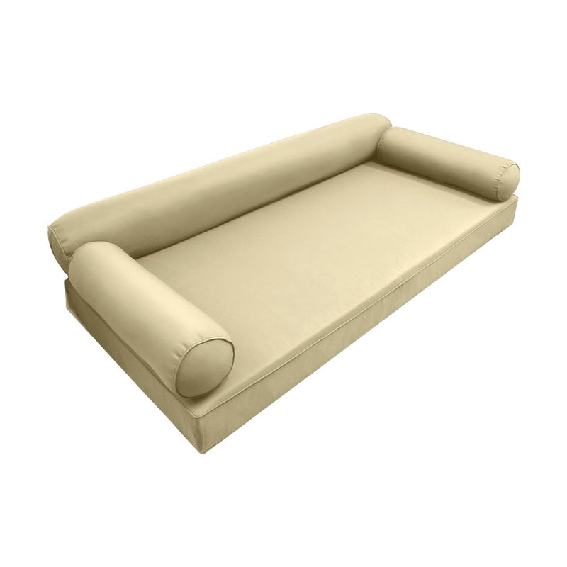 Model-6 Twin Size (75" x 39" x 6") Outdoor Daybed Mattress Bolster Backrest Cushion Pillow |COVERS ONLY|