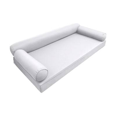 Model-6 Crib Size (52" x 28" x 6") Outdoor Daybed Mattress Bolster Backrest Cushion Pillow |COVERS ONLY|