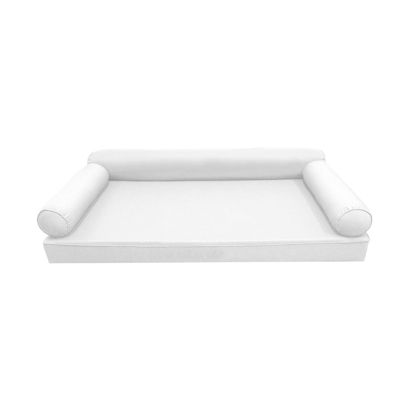 Model-6 Crib Size (52" x 28" x 6") Outdoor Daybed Mattress Bolster Backrest Cushion Pillow |COVERS ONLY|